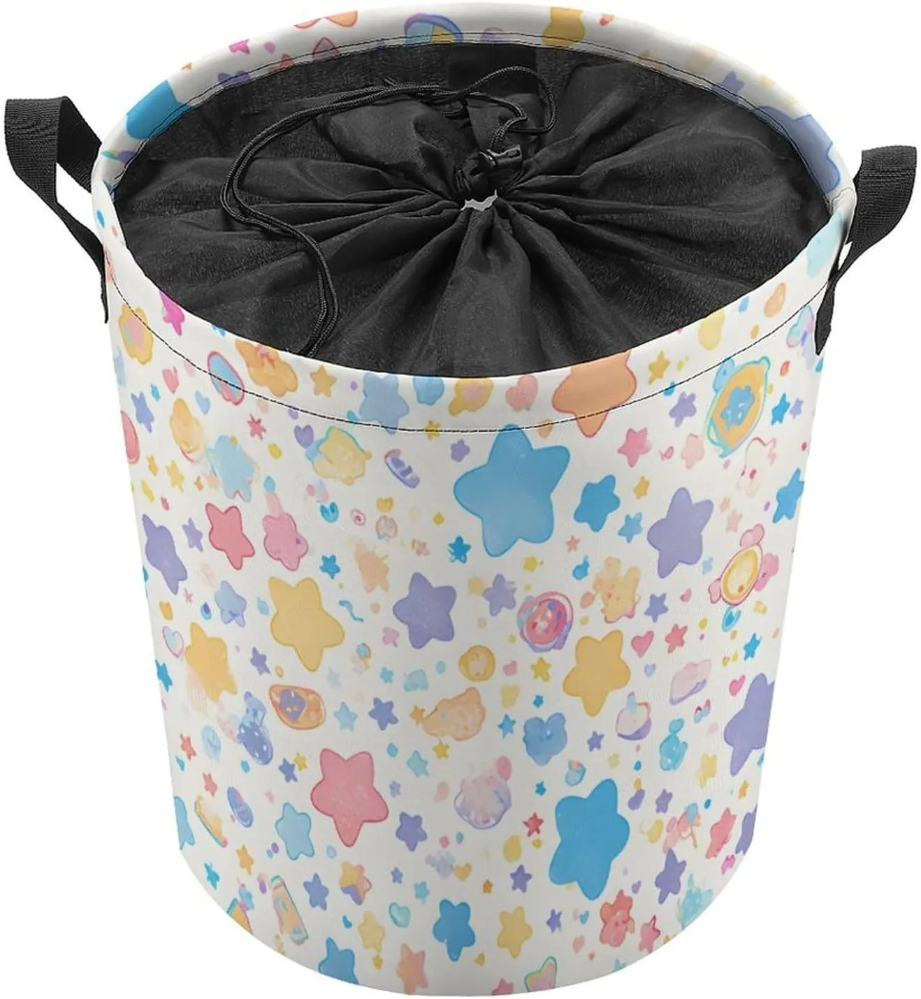 Laundry Hampers, Large Drawstring Laundry Bag, Removable Laundry Bags, Collapsible Storage Bin with Handles for Home Organization, Kids Room, Nursery Pattern