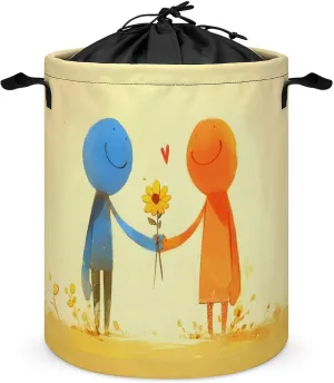 Laundry Hampers, Large Drawstring Laundry Bag, Removable Laundry Bags, Collapsible Storage Bin with Handles for Home Organization, Kids Room, Nursery Sharing