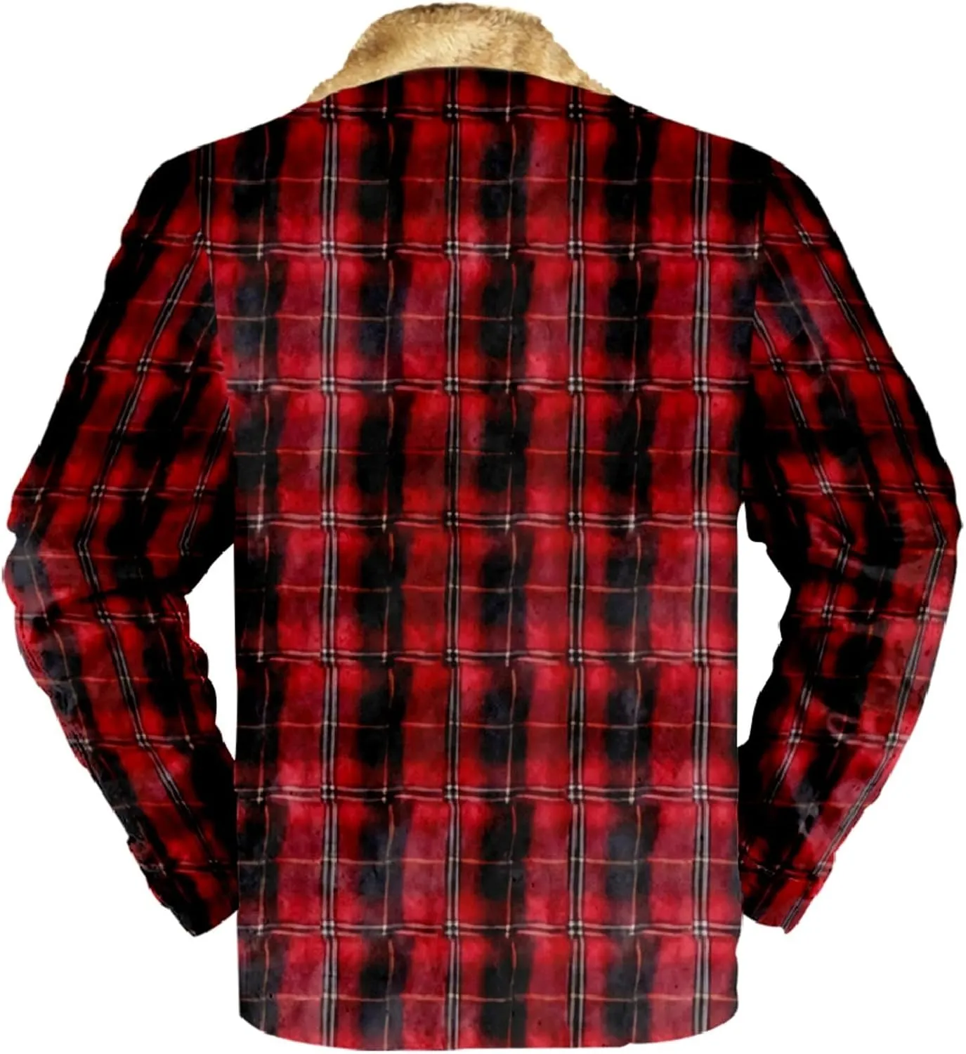 LCMTWX Men's Fleece Lined Flannel Shirt Jacket Padded Loose Shirt Top Jacket Coats Soft Warm Coat for Men with Hood Heavy