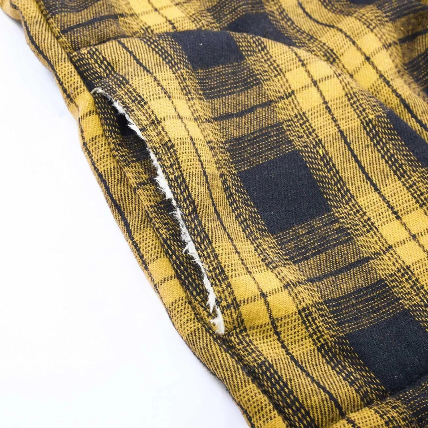 LCMTWX Men's Plaid Hooded Shirts Pullover Sweatshirt Jacket Button Collar Warm Sweater Coat Lined Hooded Plaid Shirt Soft