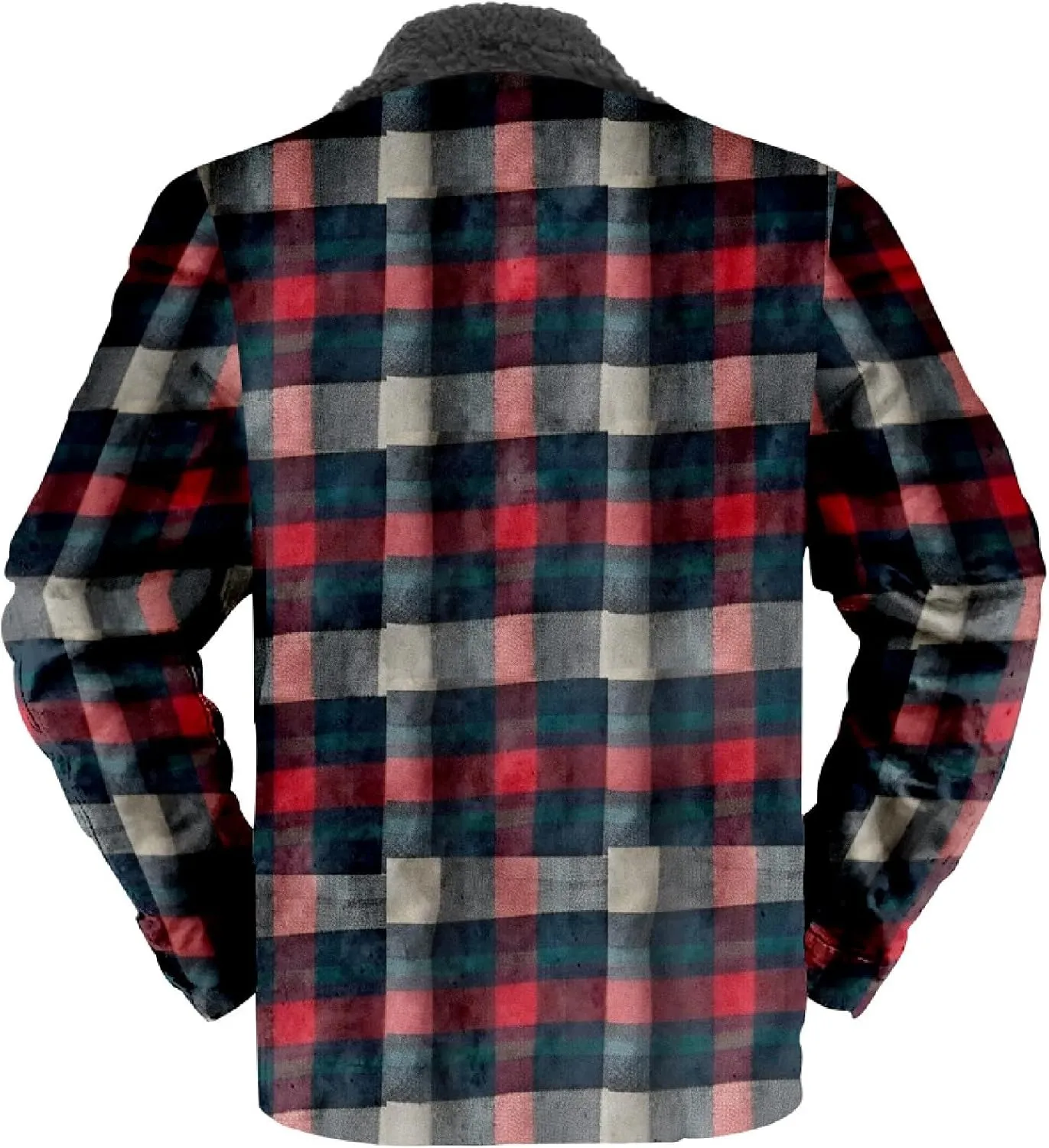 LCMTWX Winter Coat Men Plaid Plaid Pocket Hooded Padded Loose Shirt Top Jacket Coats Lightweight Shirt Jackets Long Sleeve
