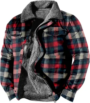 LCMTWX Winter Coat Men Plaid Plaid Pocket Hooded Padded Loose Shirt Top Jacket Coats Lightweight Shirt Jackets Long Sleeve