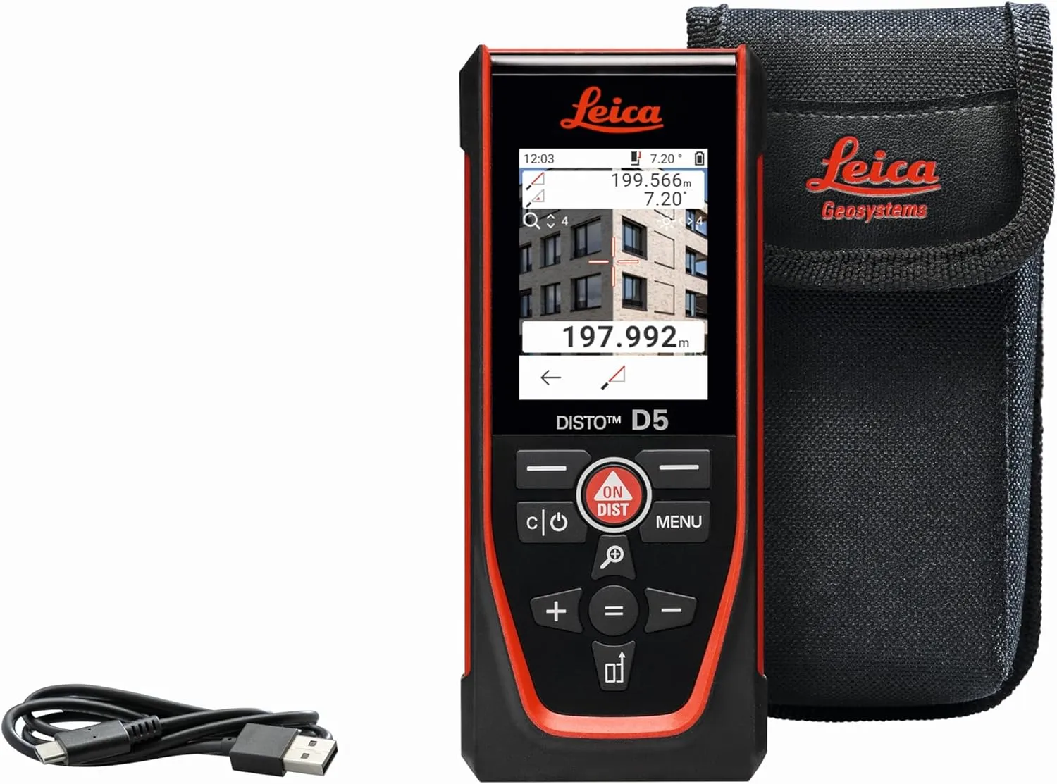 Leica Geosystems DISTO D5 New 650ft Laser Distance Measure with Bluetooth, 4X Zoom Camera
