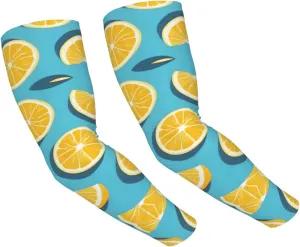 Lemon wedges Sun protection sleeves - outdoor sports cycling, fishing, golf and gardening sun protection sleeves
