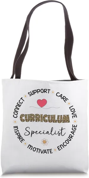 Leopard Curriculum Specialist Appreciation Week back School Tote Bag
