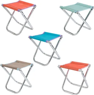Lightweight Collapsible Fishing Stool Portable Folding Camping Chair for Outdoor Activities Hiking Travelling and Beach Use Random Color Options