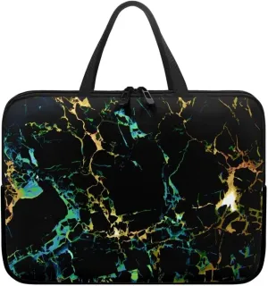 Lightweight Laptop Sleeve Case for Men Women Dark Marble Laptop Tote Bag Lightweight Laptop Case Bag Compatible with Notebook Computer Chromebook Briefcase-15 inch