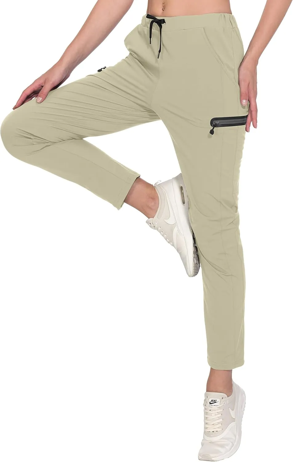 Little Donkey Andy Women's Ultra-Stretch Quick Dry Lightweight Ankle Pants Drawstring Active Travel Hiking