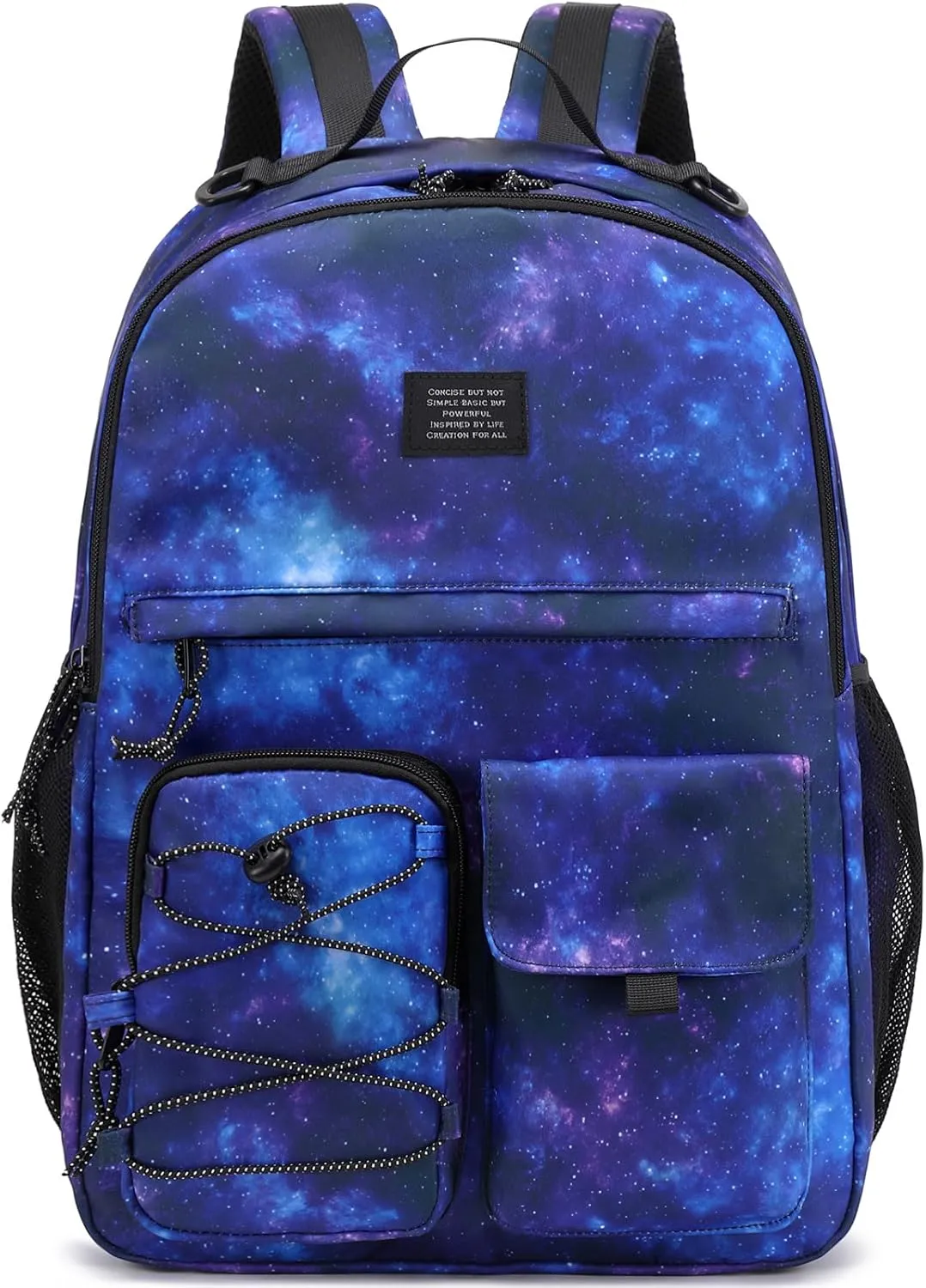 Lohol Galaxy Backpack for Kids Teen Girls Boys, Daypack with Anti Theft Pocket for Travel School (Galaxy D)