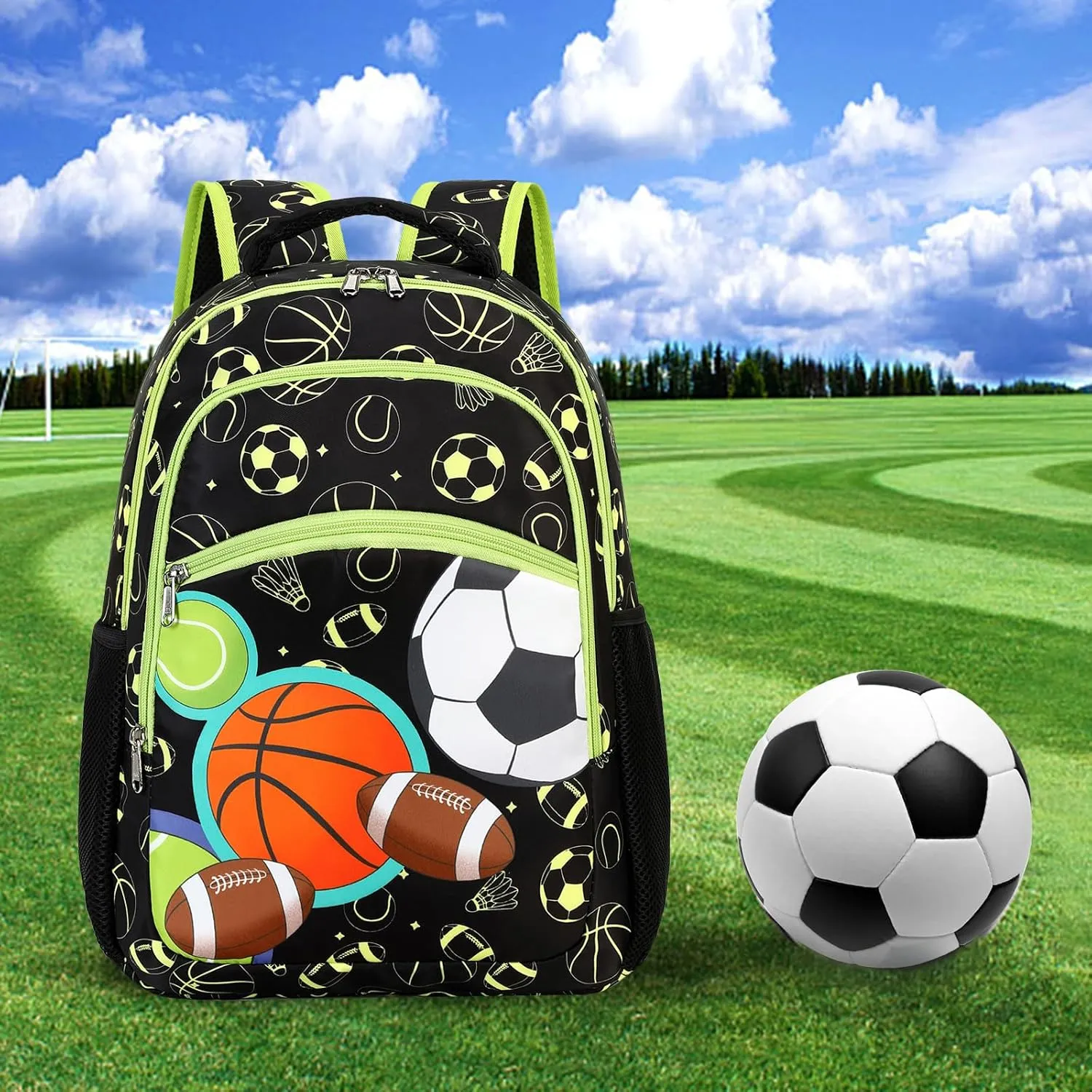 LOIDOU Backpack for Teen Girls Bookbags School Backpack with Lunch Box and Pencil Case 3 in 1 School Bags Set