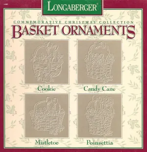 Longaberger Commemorative Christmas Collection: 1995 Pewter Basket Ornaments (Set of 4)
