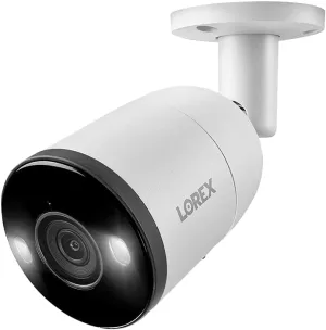 Lorex Indoor/Outdoor 4K IP Security Camera - Add-On Metal Bullet Camera for Wired Surveillance System - Smart Motion Detection, 2-Way Talk, and Color Night Vision [Requires Recorder]