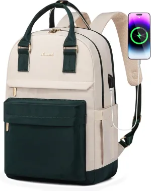 LOVEVOOK Laptop Backpack for Women 17.3 Inch,Cute Backpack Laptop Bag with USB Port,Waterproof Travel Backpack Purse Teacher Nurse Bag Fashion Computer Bag for Work