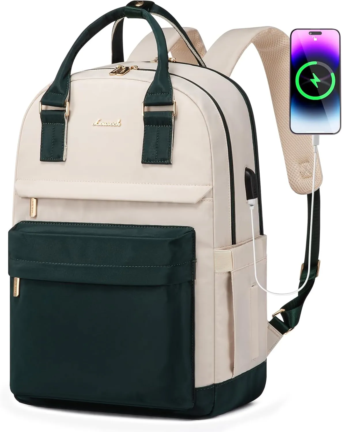 LOVEVOOK Laptop Backpack for Women 17.3 Inch,Cute Backpack Laptop Bag with USB Port,Waterproof Travel Backpack Purse Teacher Nurse Bag Fashion Computer Bag for Work