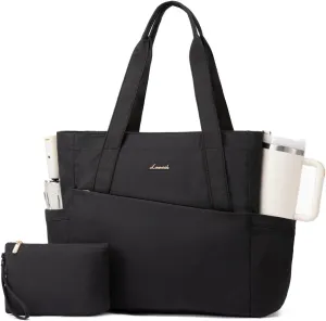 LOVEVOOK Tote Bag for Women 15.6 Inch Work Tote Handbag with Zipper and Yoga Strap Gym Bag for Nurse Teacher Travel, Daily