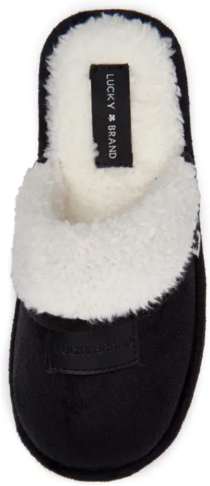 Lucky Brand Boy's Fleece Clog Micro Suede Tab Slippers – Warm and Comfortable Indoor Footwear
