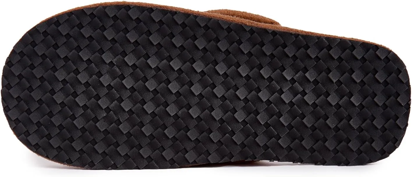 Lucky Brand Boy's Fleece Clog Micro Suede Tab Slippers – Warm and Comfortable Indoor Footwear