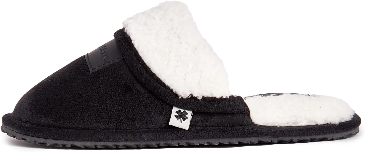 Lucky Brand Boy's Fleece Clog Micro Suede Tab Slippers – Warm and Comfortable Indoor Footwear