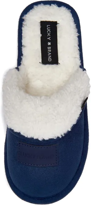 Lucky Brand Boy's Fleece Clog Micro Suede Tab Slippers – Warm and Comfortable Indoor Footwear