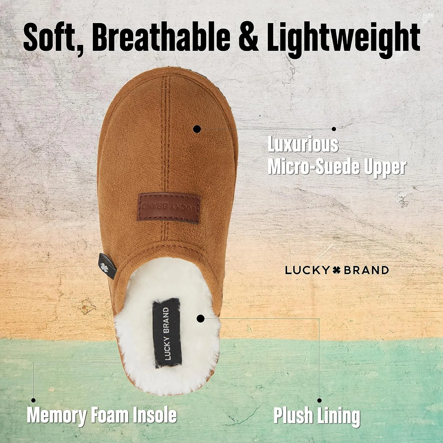 Lucky Brand Boy's Fleece Clog Micro Suede Tab Slippers – Warm and Comfortable Indoor Footwear