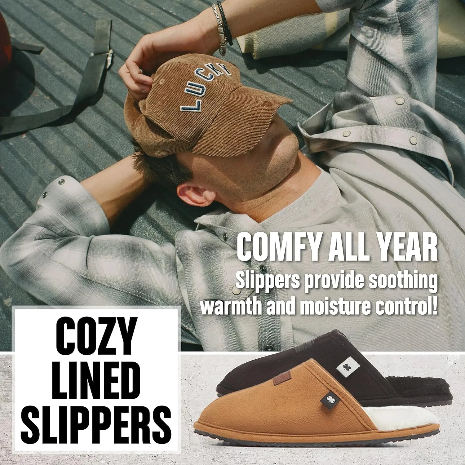 Lucky Brand Boy's Fleece Clog Micro Suede Tab Slippers – Warm and Comfortable Indoor Footwear