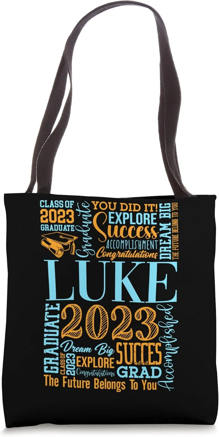 Luke Class Of 2023 Graduate Diploma Accomplishment Success Tote Bag