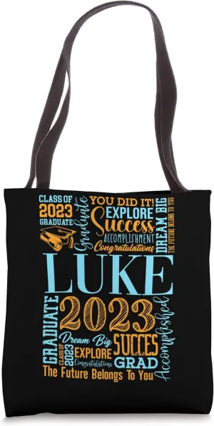 Luke Class Of 2023 Graduate Diploma Accomplishment Success Tote Bag