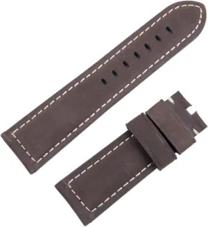 Luxury Brand Watchband Retro 22mm 24mm Vintage Calf Horse Nubuck Leather For Panerai Strap Watch Band Tang Buckle