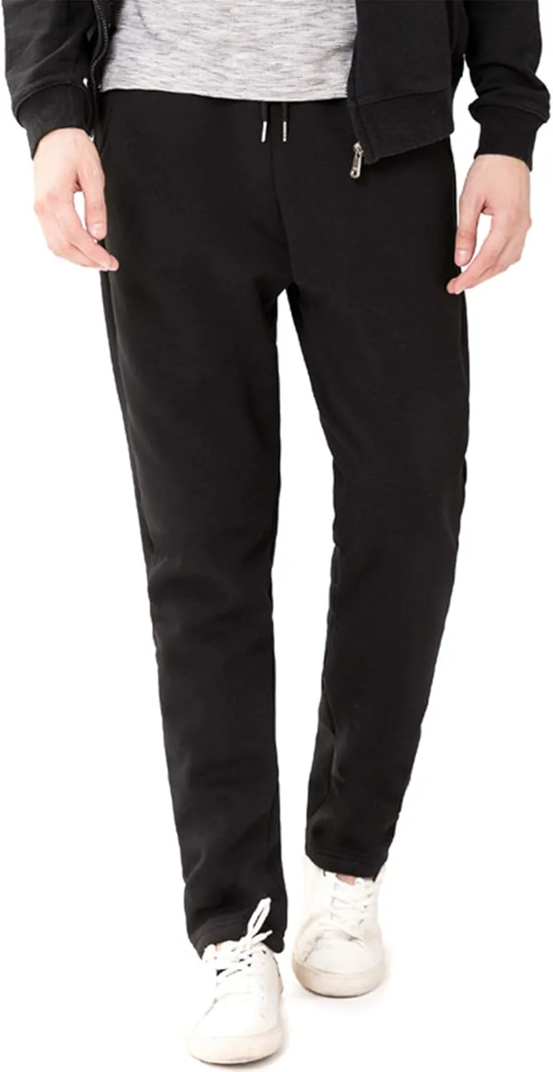 MACHLAB Men's Thermal Fleece Jogger Pants Sherpa Lined Sweatpants Winter Warm Thick Track Pants