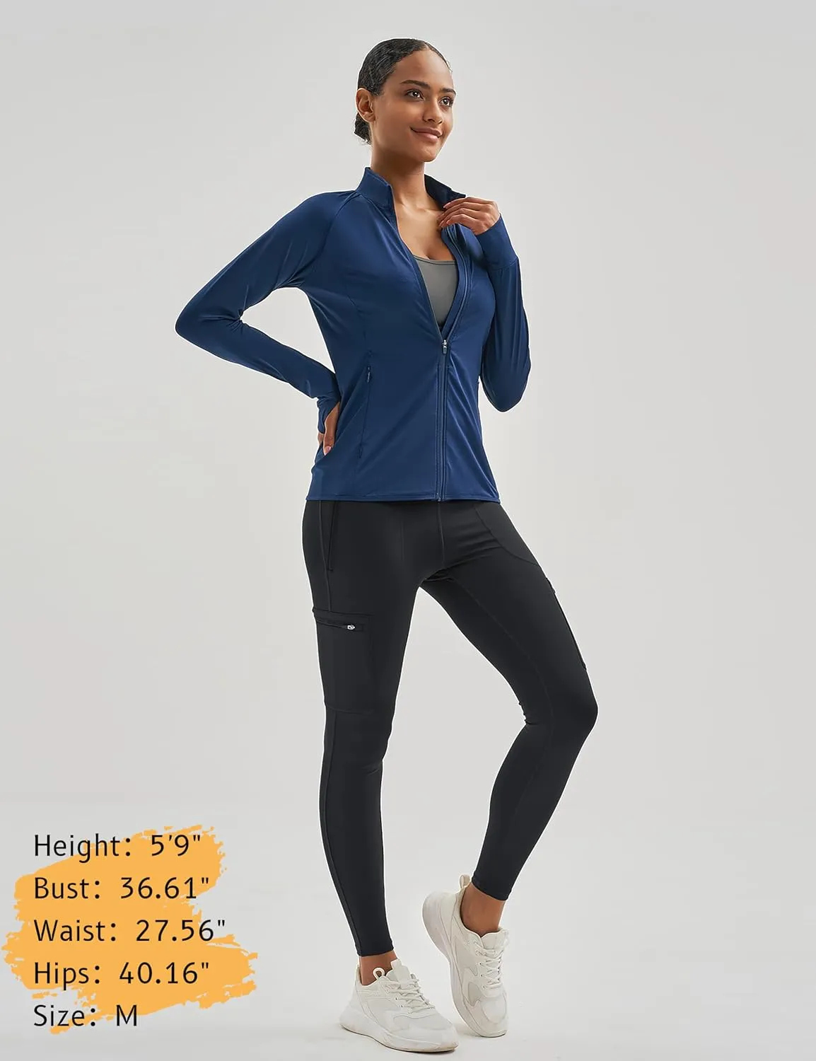 MAGCOMSEN Women's Hiking Leggings with 4 Zipper Pockets Water Resistant High Waisted Cargo Leggings Workout Running Yoga