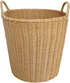 MAGICLULU Woven Laundry Hamper Portable Storage Basket for Dirty Clothes Toys and Household Items Ideal for Bedroom Bathroom and Living Room Organization