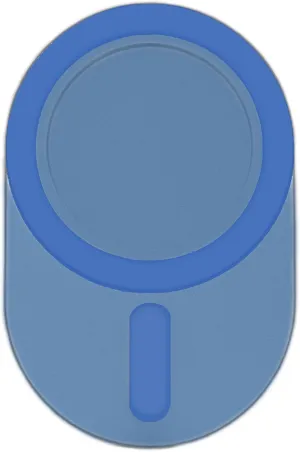 Magnetic Base Compatible with PopSocket Phone Grips Holder for iPhone MagSafe Cases Base Plate, Socket Grip Base for Pop Socket, Easy Removable for Magsafe Wireless Charging, Large, Blue