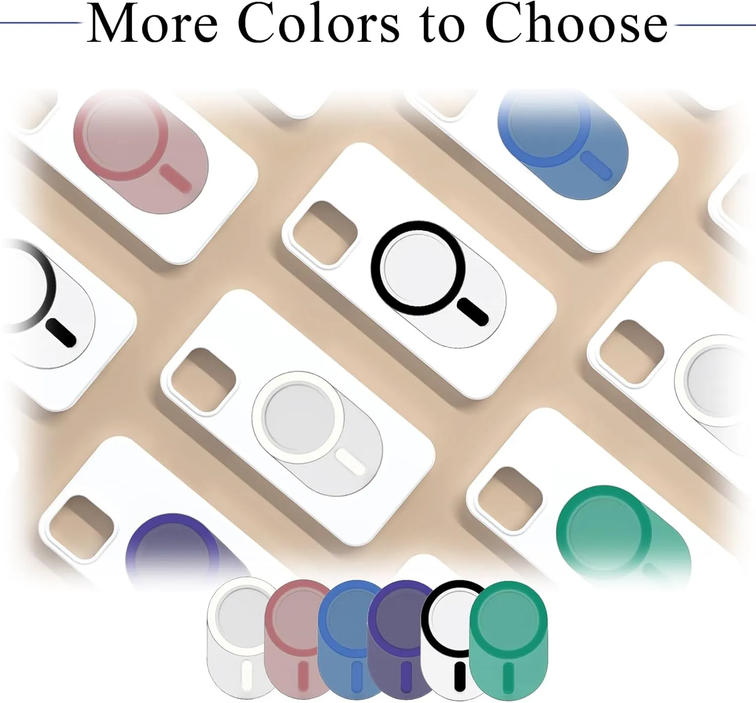 Magnetic Base Compatible with PopSocket Phone Grips Holder for iPhone MagSafe Cases Base Plate, Socket Grip Base for Pop Socket, Easy Removable for Magsafe Wireless Charging, Large, Blue