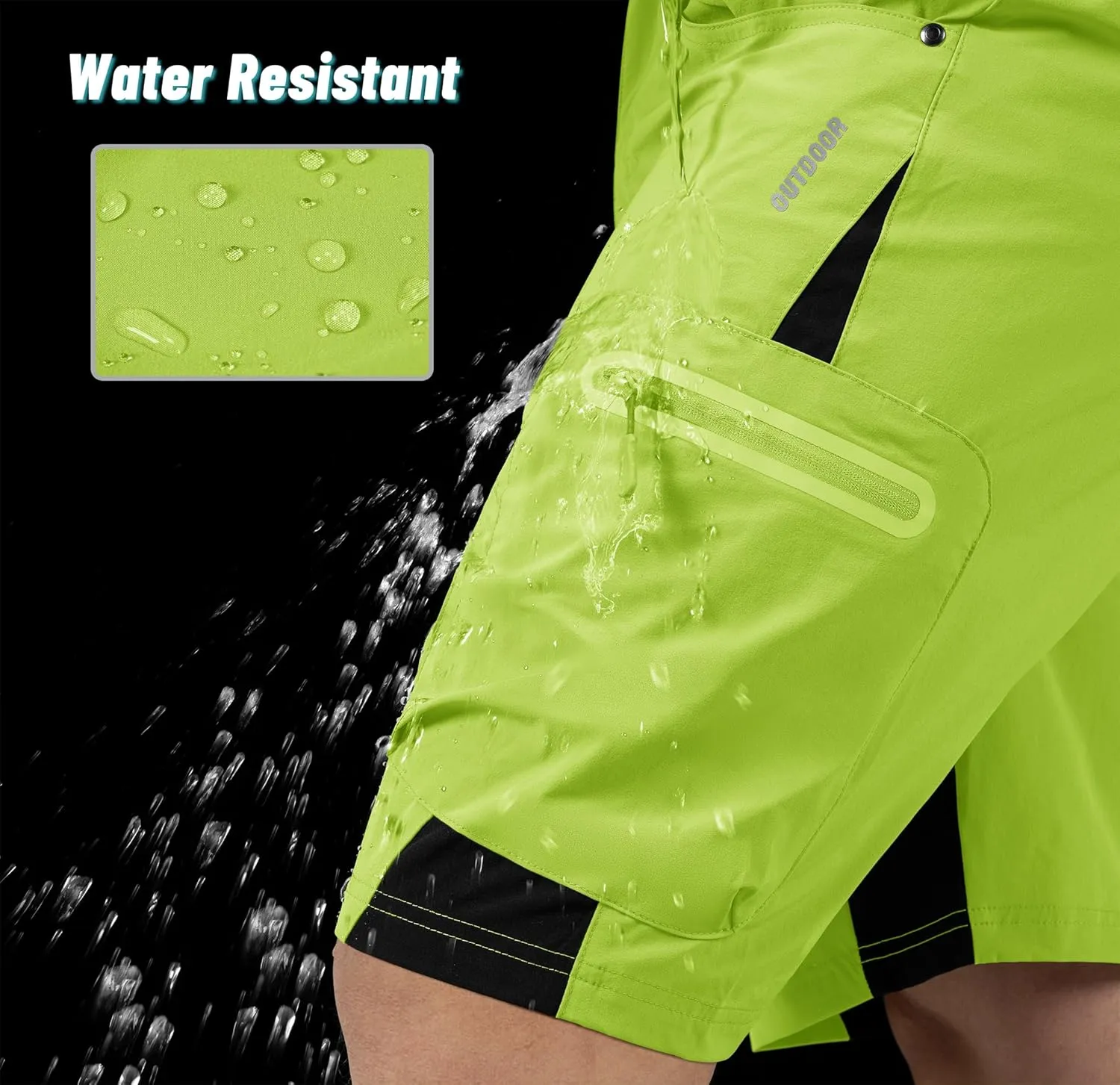 MAGNIVIT Men's Hiking Shorts Quick Dry Cargo Shorts Ripstop Tactical Water Repellent Work Shorts with Multi-Pockets