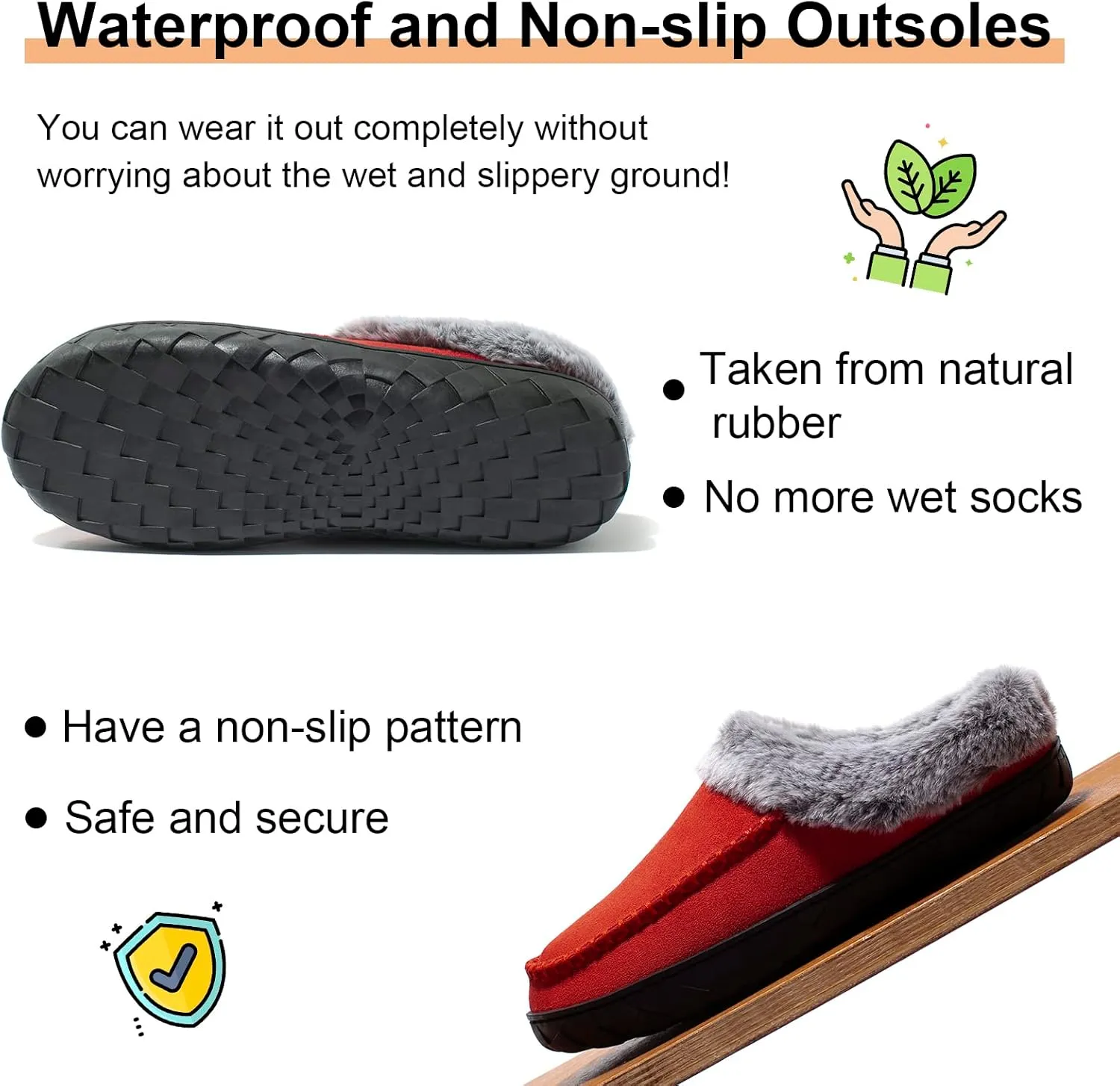 MAINCH Slippers for Women with Memory Foam Fuzzy Moccasin Slippers for Indoor Outdoor