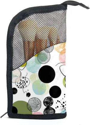 Makeup Bag Small,Makeup Travel Bag,Easter Doodle Ornamental Eggs,Makeup Organizer Bag