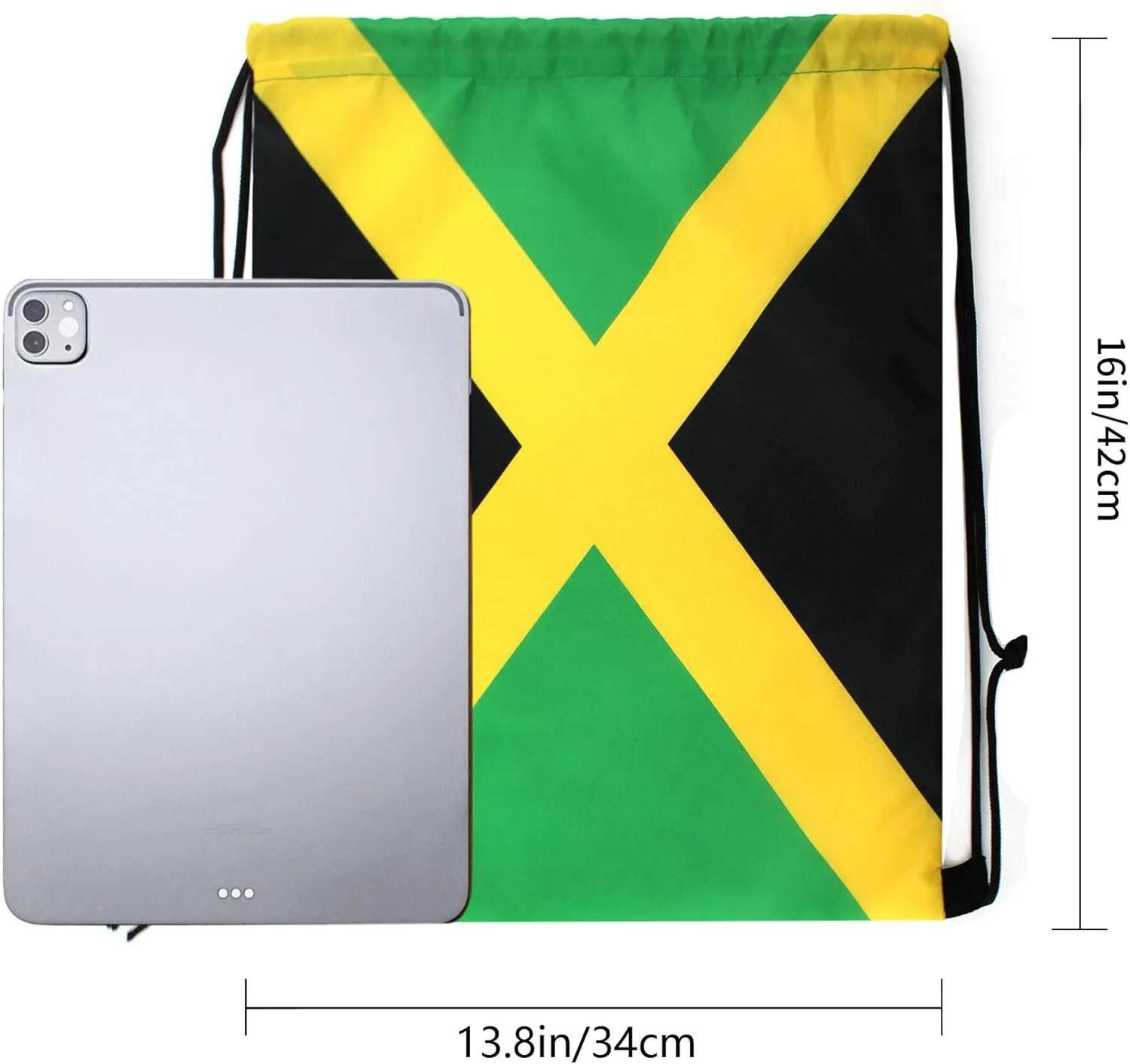 Man and Women 5cps Drawstring Backpack Waterproof Gym Sports Trave String Bag Cheer Bag Jamaican Afro Rasta（5pcs）