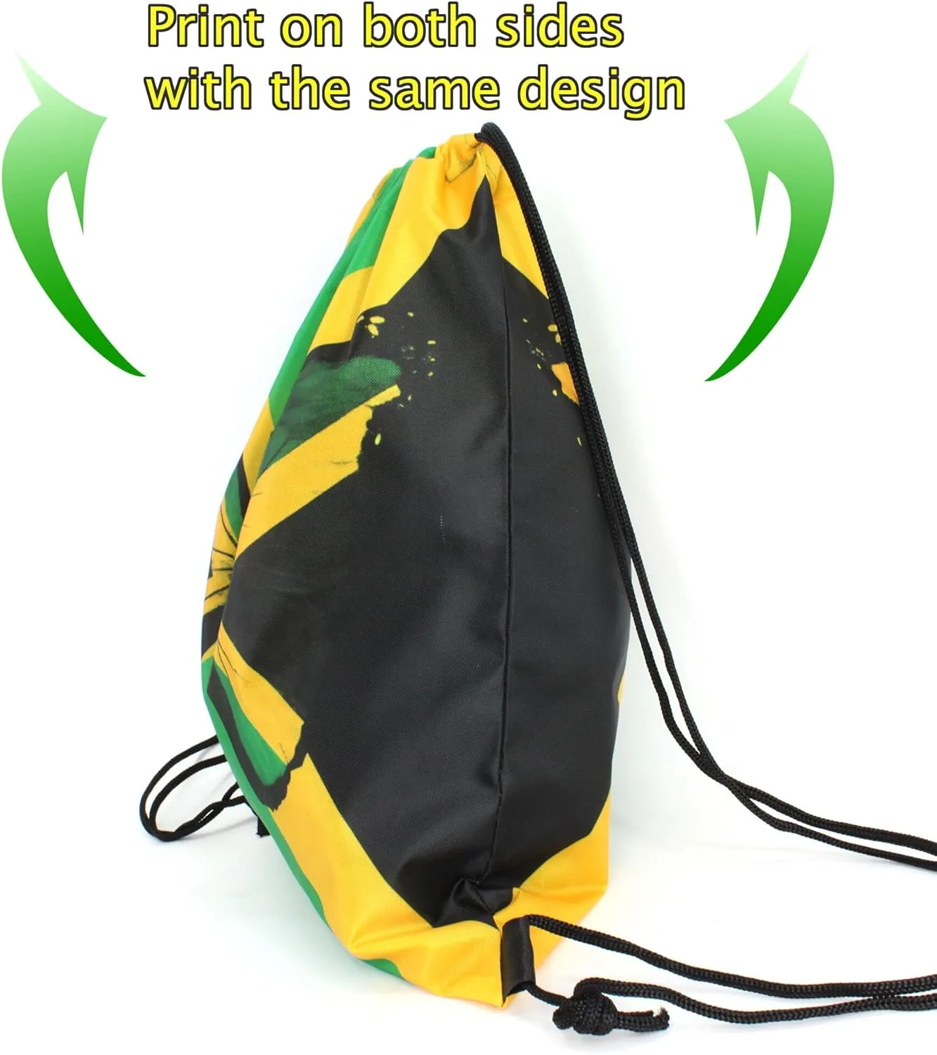 Man and Women 5pcs Drawstring Backpack Waterproof Gym Sports Trave String Bag Cheer Bag Jamaican Afro Rasta（Butterfly 5pcs）