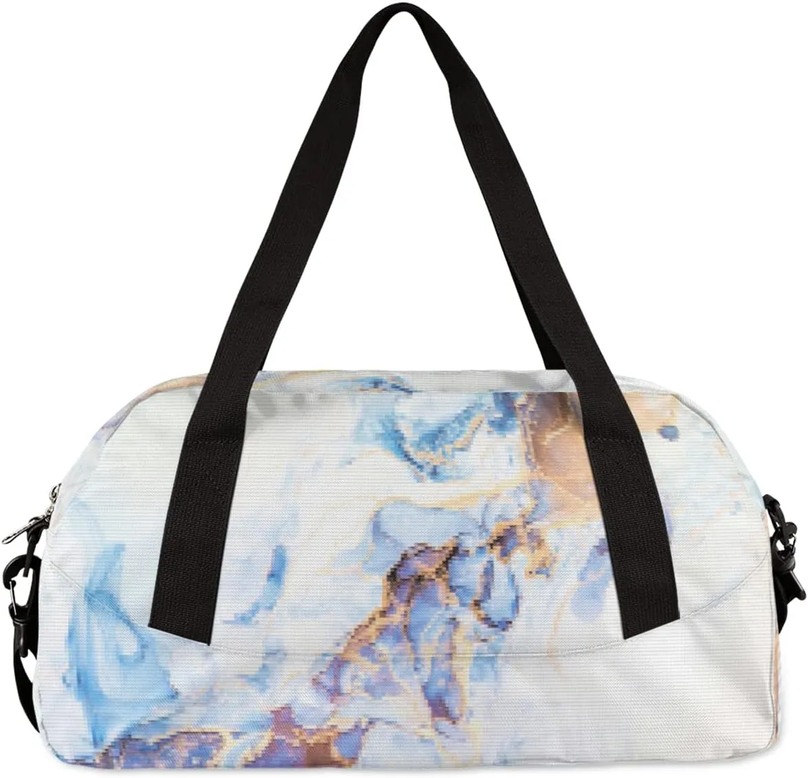 Marble Modern Art Kids Duffel Bag for Girls Boys Teens, Marble Pixel Wind Dance Bag Overnight Small Duffel Bag Carry On Weekend Sports Gym Travel Bag for School Practice Gymnastics Ballet