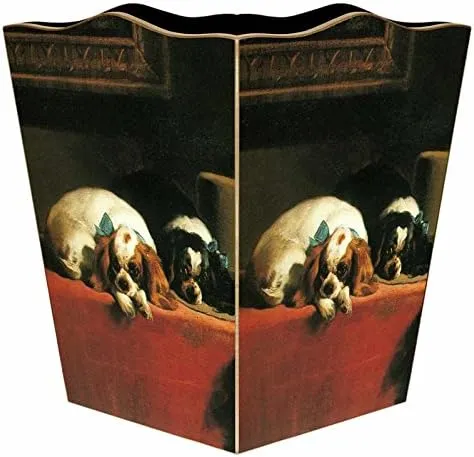 Marye-Kelley WB137-King Charels Spaniels Wastepaper Basket