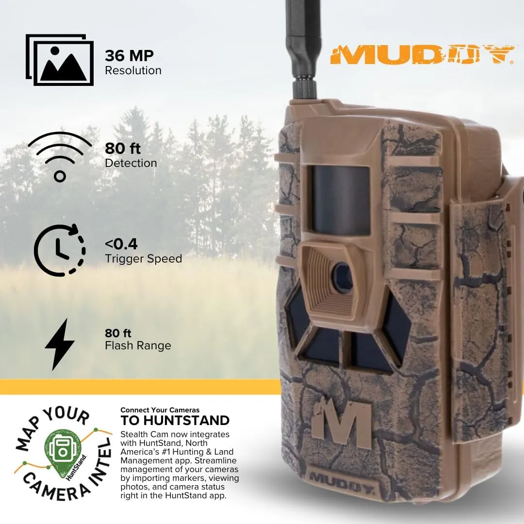 Matrix 36MP Imaging Cellular Trail Camera with On Demand Photo Bundle with Lithium-Ion Solar Battery, 32GB Ultra SDHC UHS-I Memory Card, and Card Reader