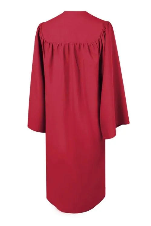 Matte Red Junior High/Middle School Gown