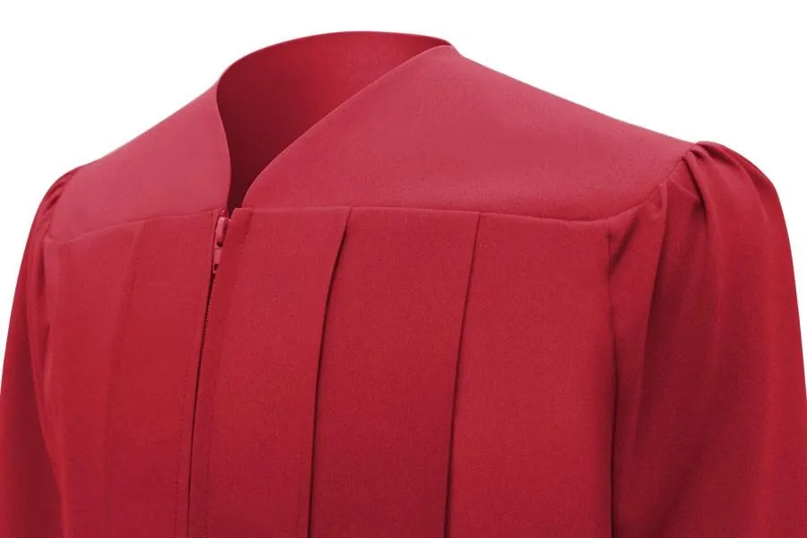 Matte Red Junior High/Middle School Gown