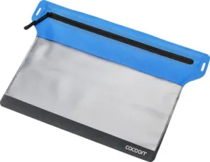 Medium Zippered Flat Document Bag - Grey/Blue
