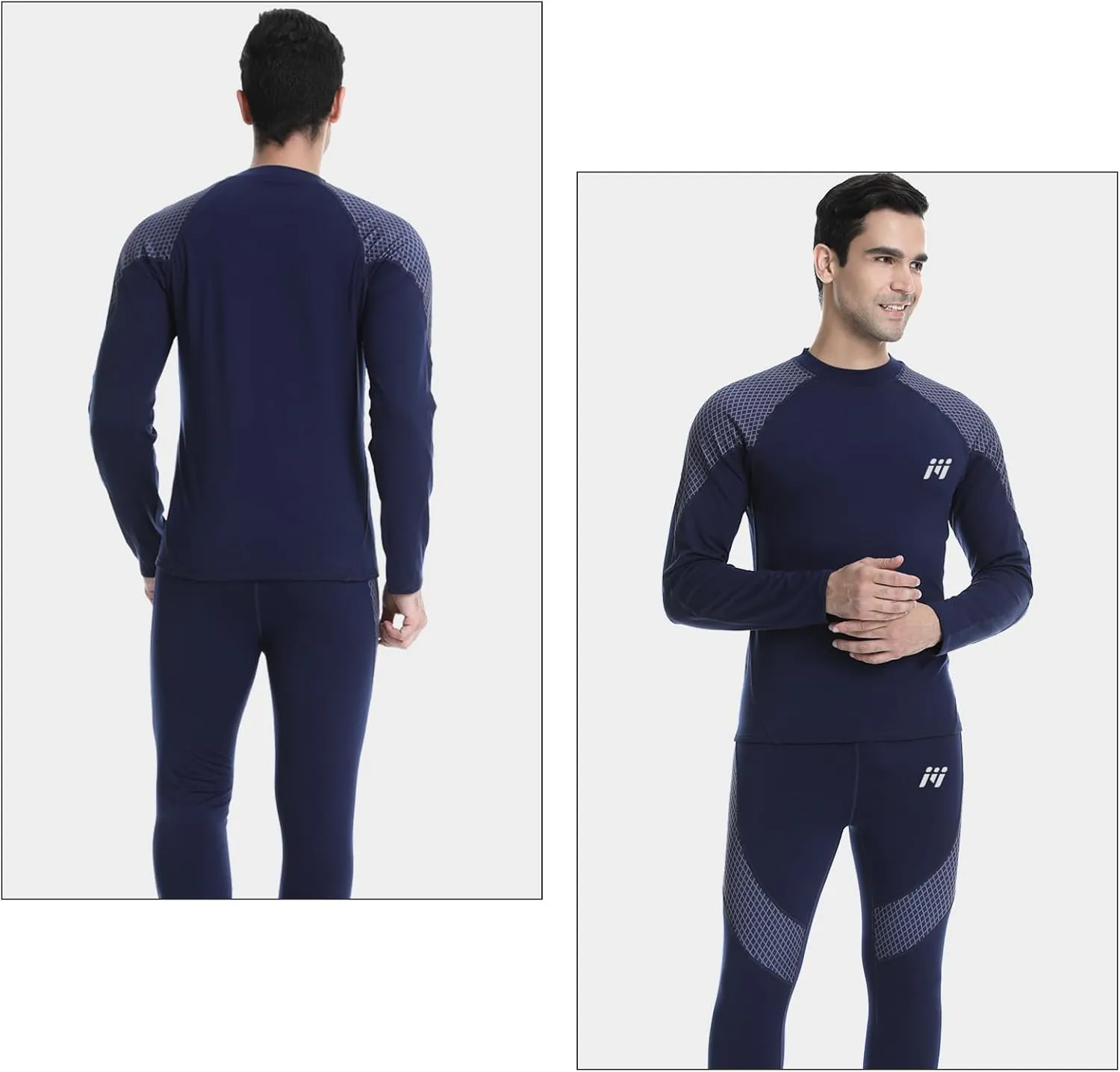 MEETWEE Thermal Underwear for Men, Fleece Lined Base Layer Set Cold Weather Ski Gear Top & Long Johns for Skiing Motorcycle