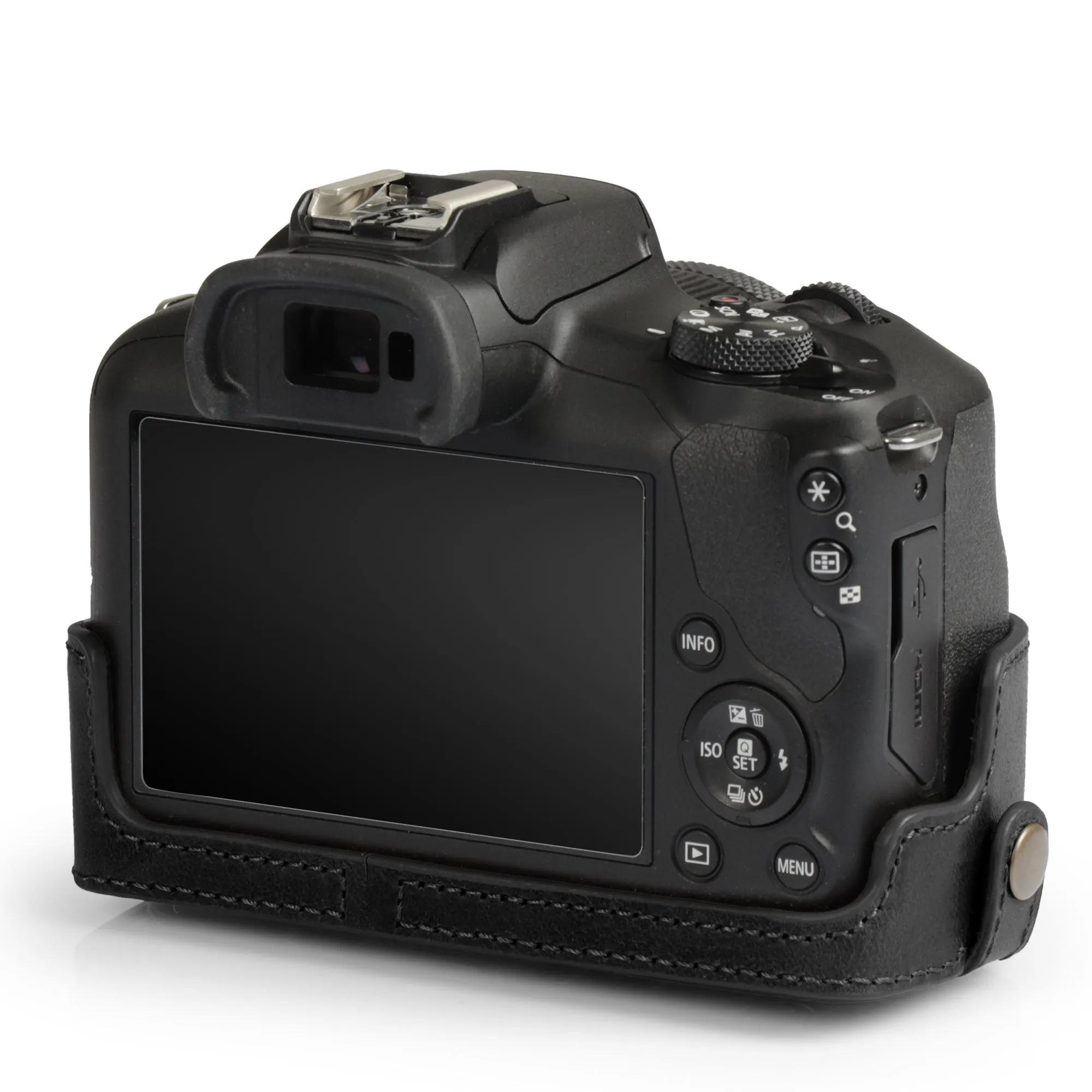 MegaGear Canon EOS R100 (18-45 mm) Ever Ready Genuine Leather Camera Case - Stylish and Protective