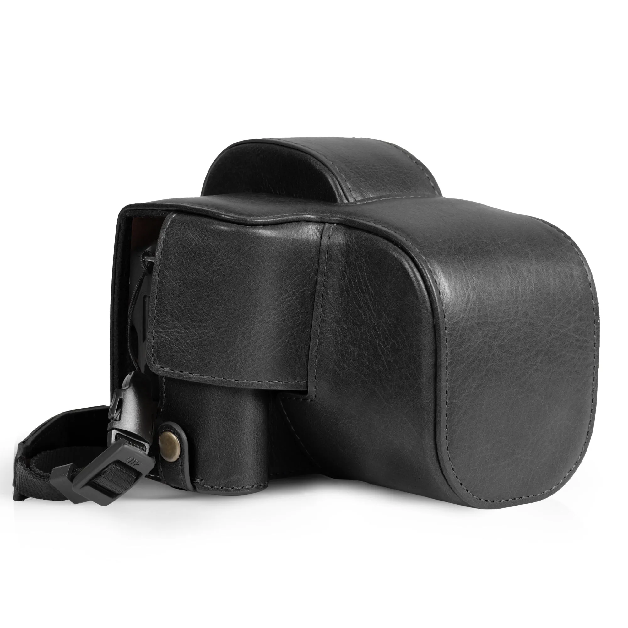 MegaGear Canon EOS R100 (18-45 mm) Ever Ready Genuine Leather Camera Case - Stylish and Protective