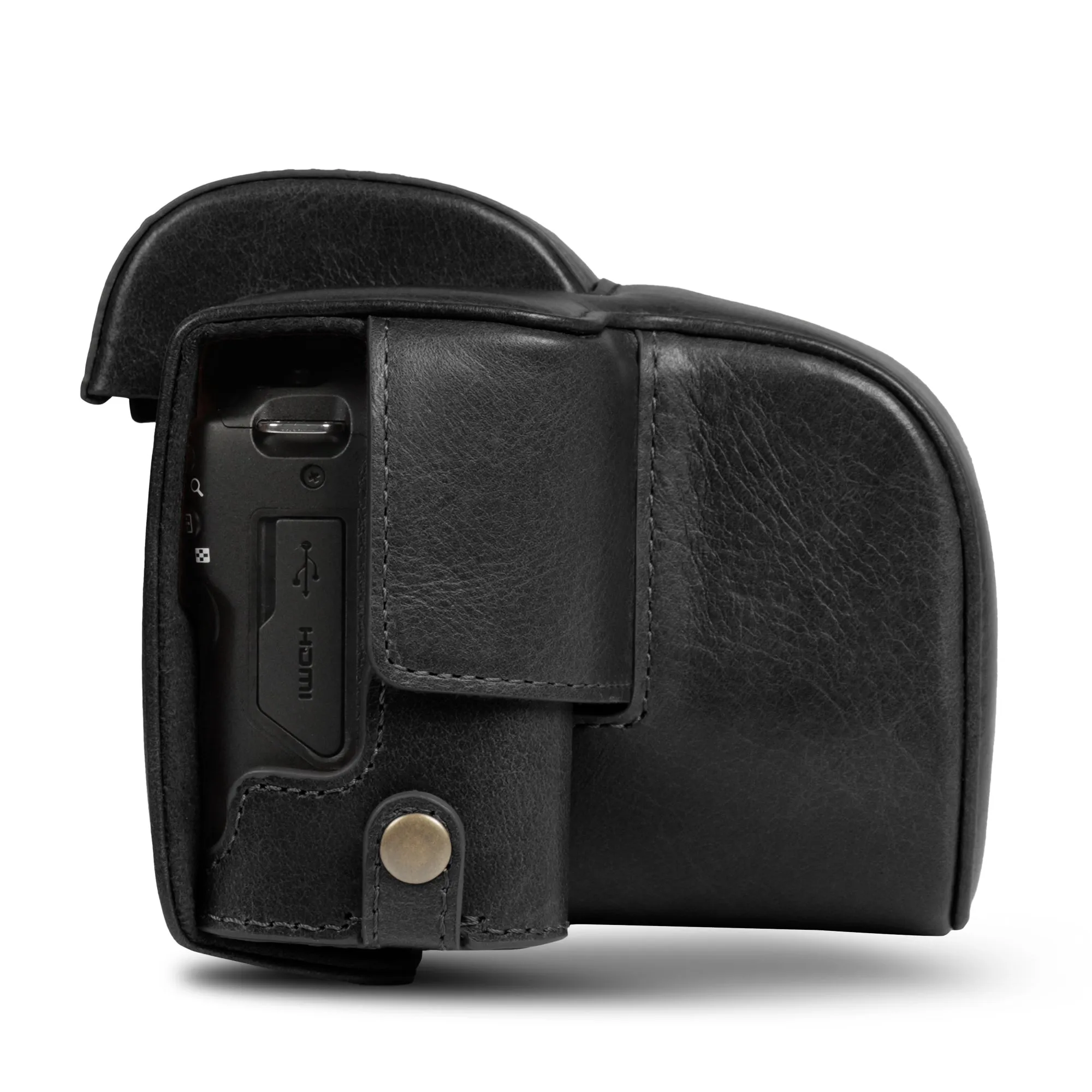 MegaGear Canon EOS R100 (18-45 mm) Ever Ready Genuine Leather Camera Case - Stylish and Protective