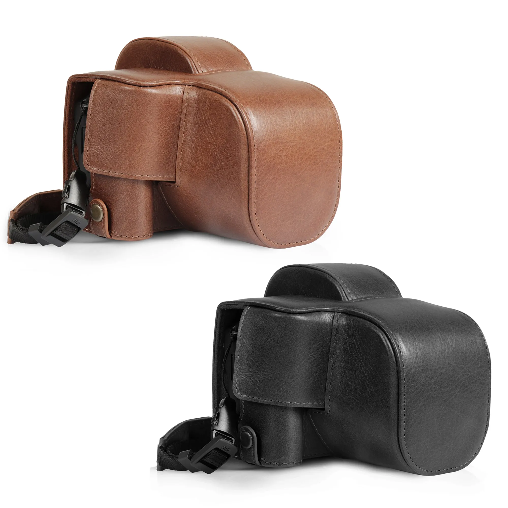 MegaGear Canon EOS R100 (18-45 mm) Ever Ready Genuine Leather Camera Case - Stylish and Protective