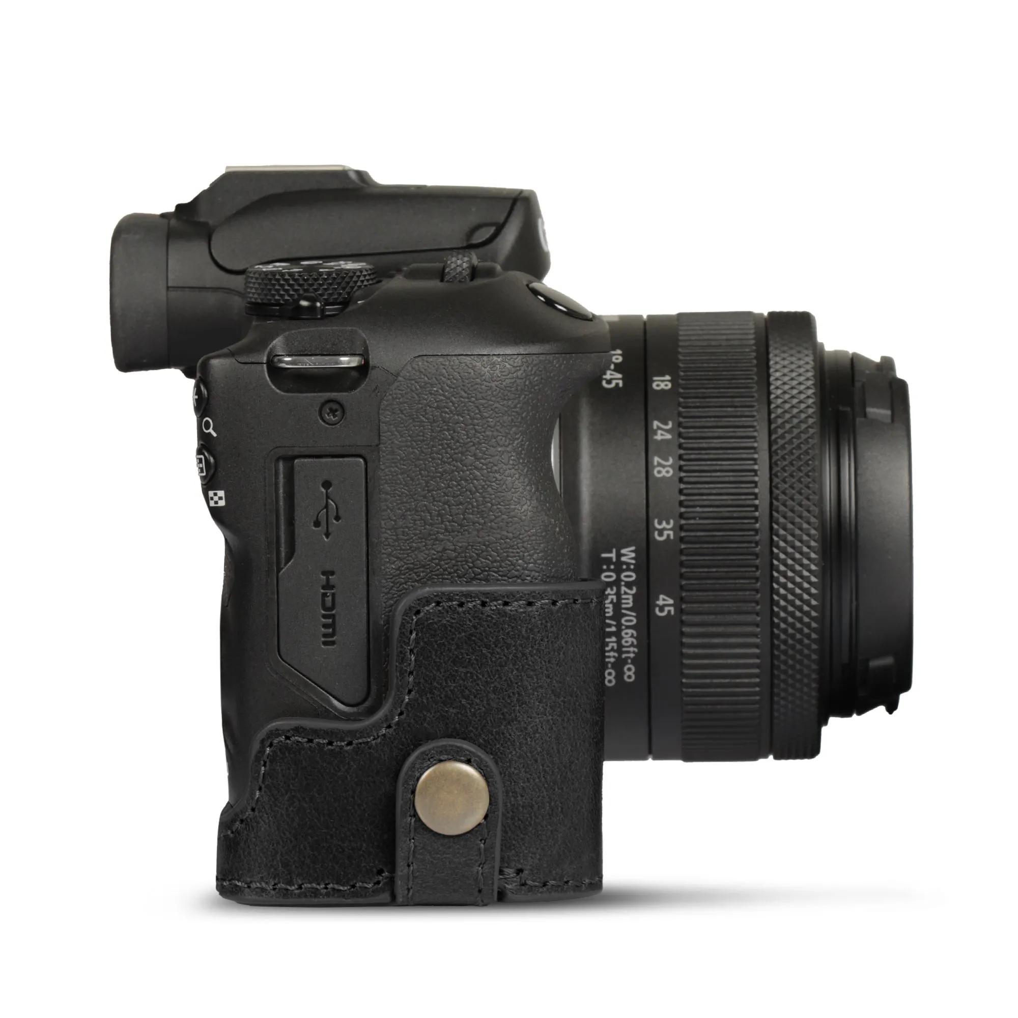 MegaGear Canon EOS R100 (18-45 mm) Ever Ready Genuine Leather Camera Case - Stylish and Protective